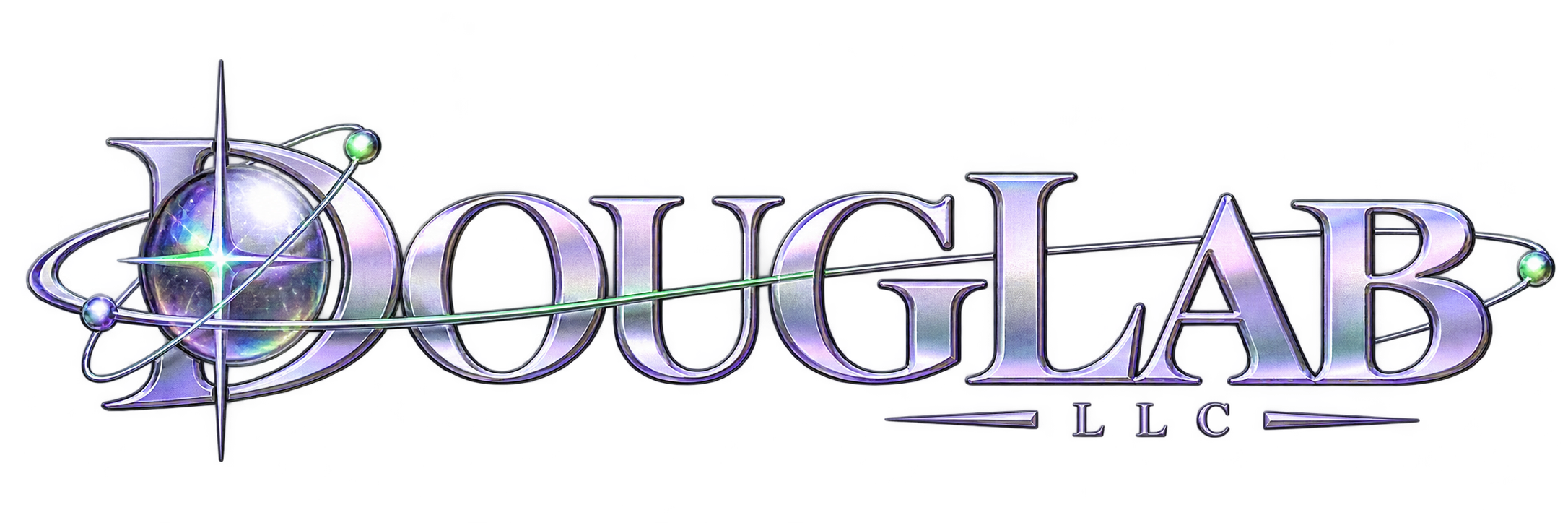 Douglab LLC in dimensional chrome lettering